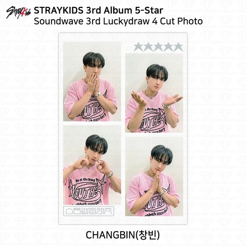 Stray Kids 3. Mini Album 5 Sterne Soundwave 3. Luckydraw Fotokarte 4 Schnitt Foto - Bild 61 von 72