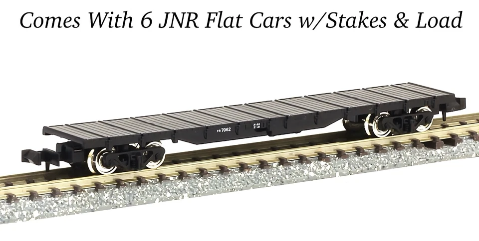 N Scale JNR 6 Freight Cars & 6 JGSDF Vehicles Military Train AFV/CV/Howitzer - Image 2 of 4