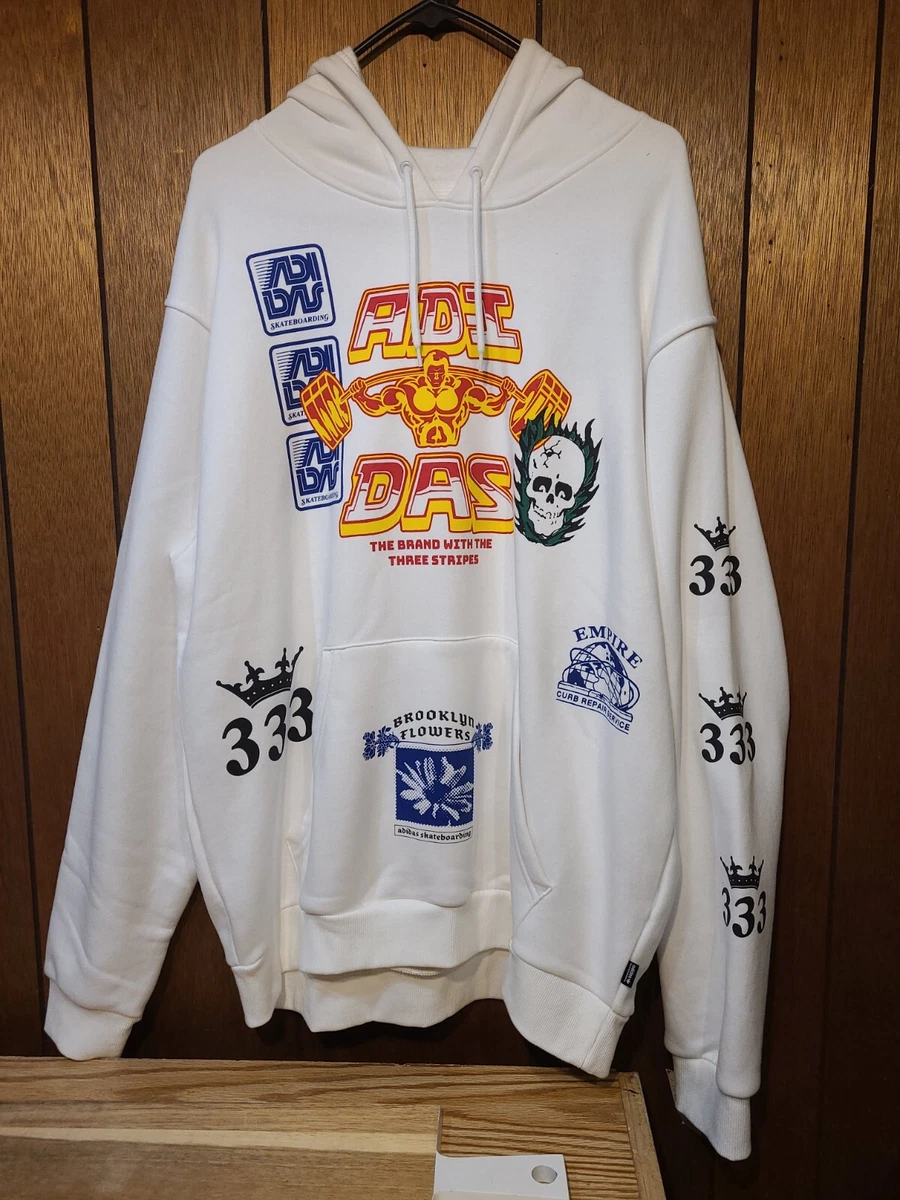 White on shop white adidas hoodie