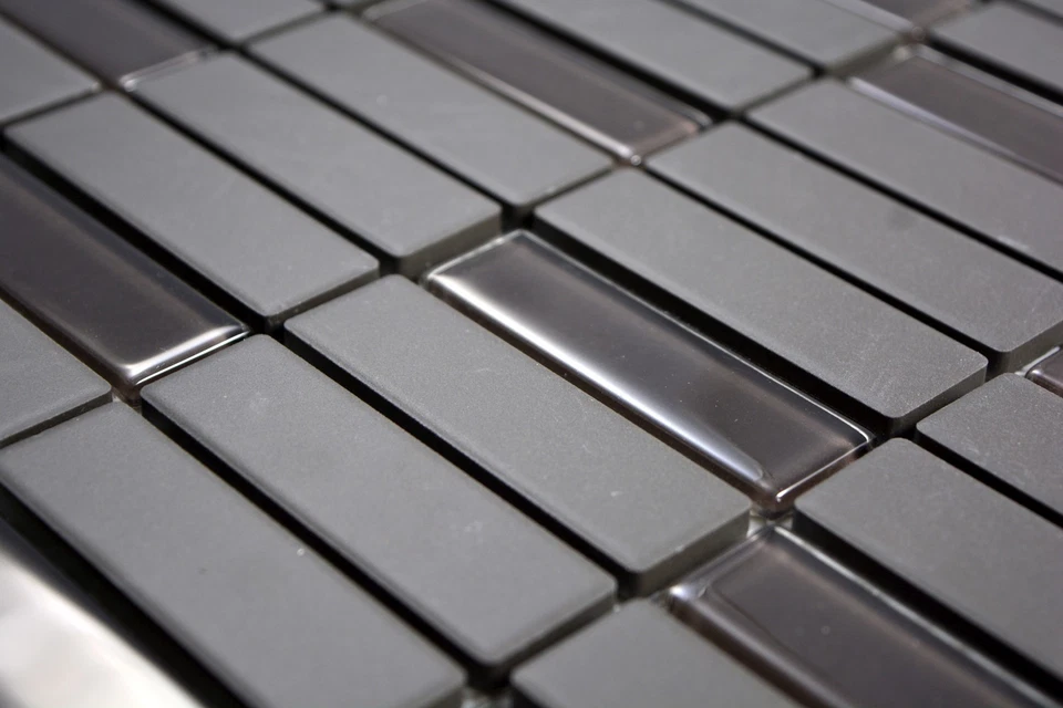 Mosaïque céramique baguettes marron non vitré verre 24-1313-R10_f | 10 plaques - Photo 2/4