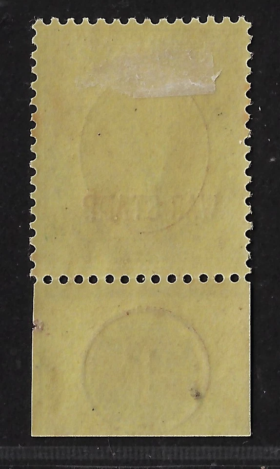 Control de impuestos de guerra de Jamaica # único Scott MR11/SG 77.  3 d. Púrpura/amarillo.  (a4780 Foto 2 de 3