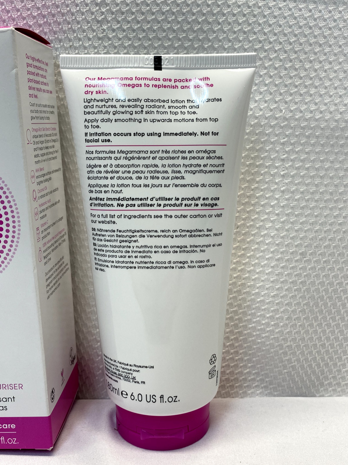Mama Mio Megamomma Body Lotion, Pregnancy Skincare 6.0 US Fl. Oz 