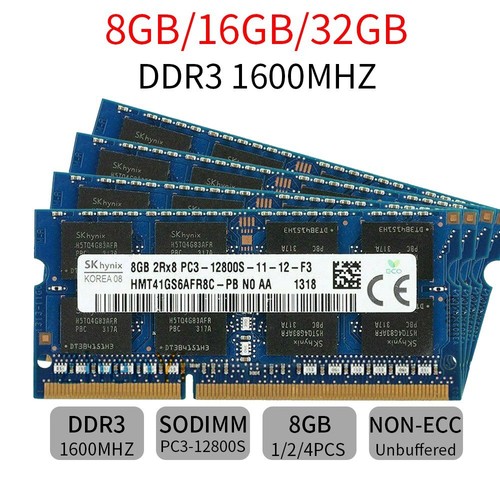 SKHynix 32GB 16GB 8GB 4GB DDR3 DDR3L 1600MHz PC3 PC3L Laptop Memory SDRAM LOT AU - Picture 11 of 12