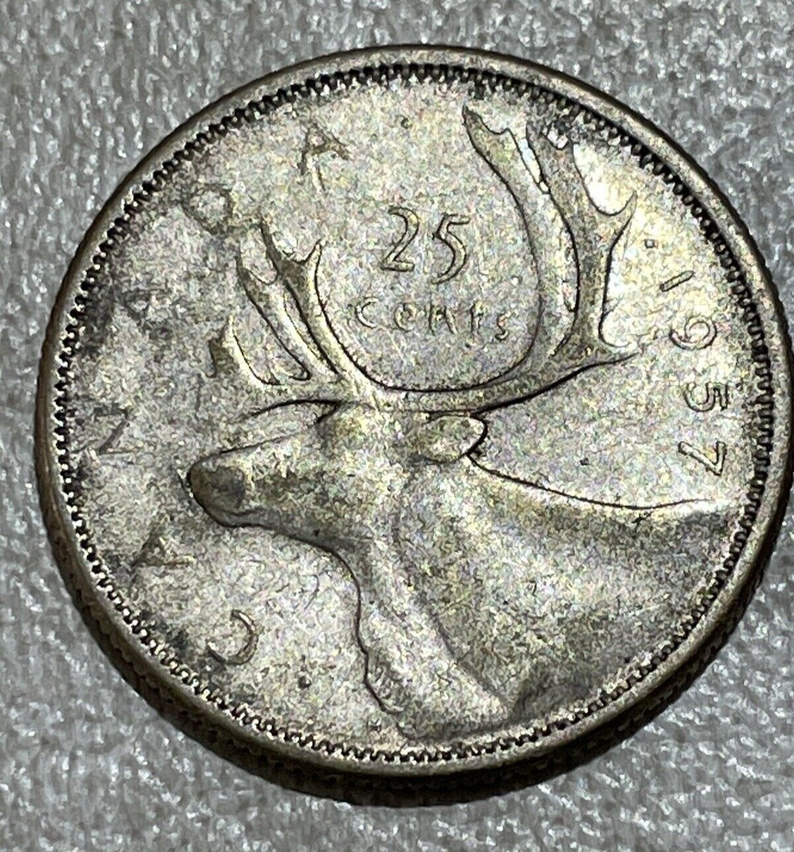 Canada 1957 25c Quarter Queen Elizabeth II Canadian .800 Silver