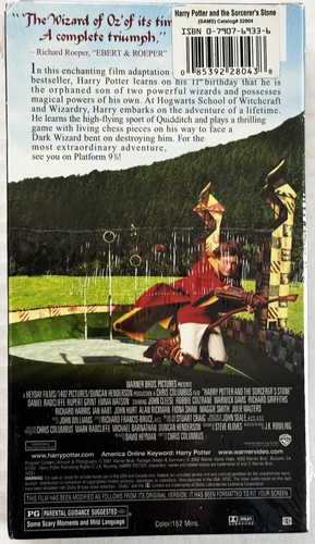 Harry Potter and the Sorcerer's Stone VHS - Picture 2 of 2