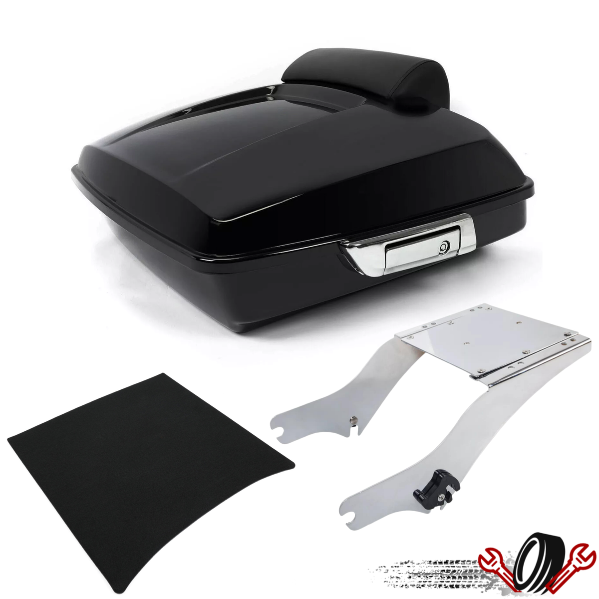Razor Pack Trunk Backrest Mount Rack For Harley Touring Street