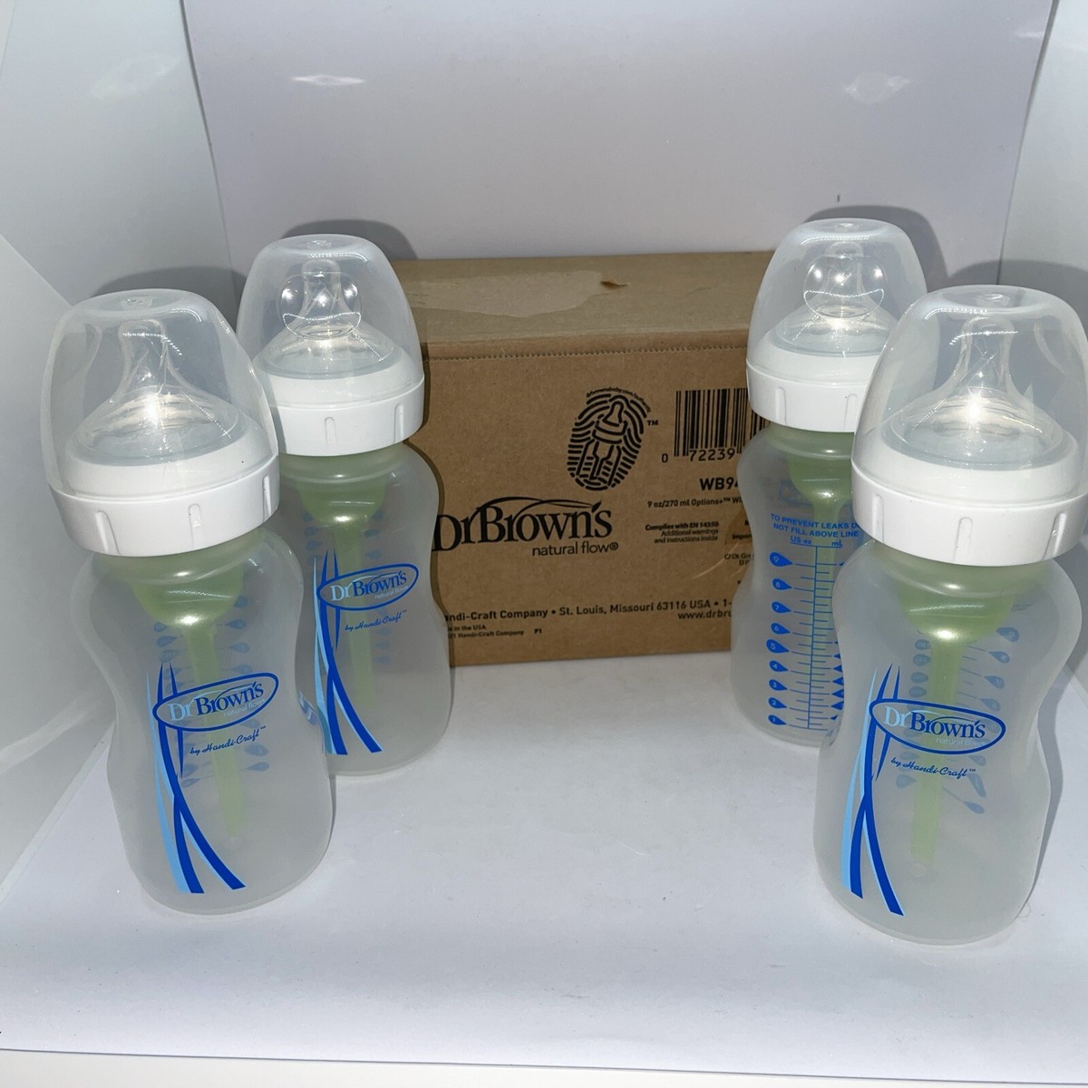 Brown's Natural Flow Anti-Colic Wide-Neck Baby Bottles 9oz