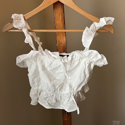 white ruffle shirt forever 21