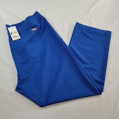 Figs Scrub Pants Womens XL Petite Blue Livingston Basic T21003P Technical NEW 