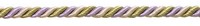 "DÉCopro Deko Zierseil 5/16\" Band Winter Lilac Elfenbein GrüN [10 Yards]"