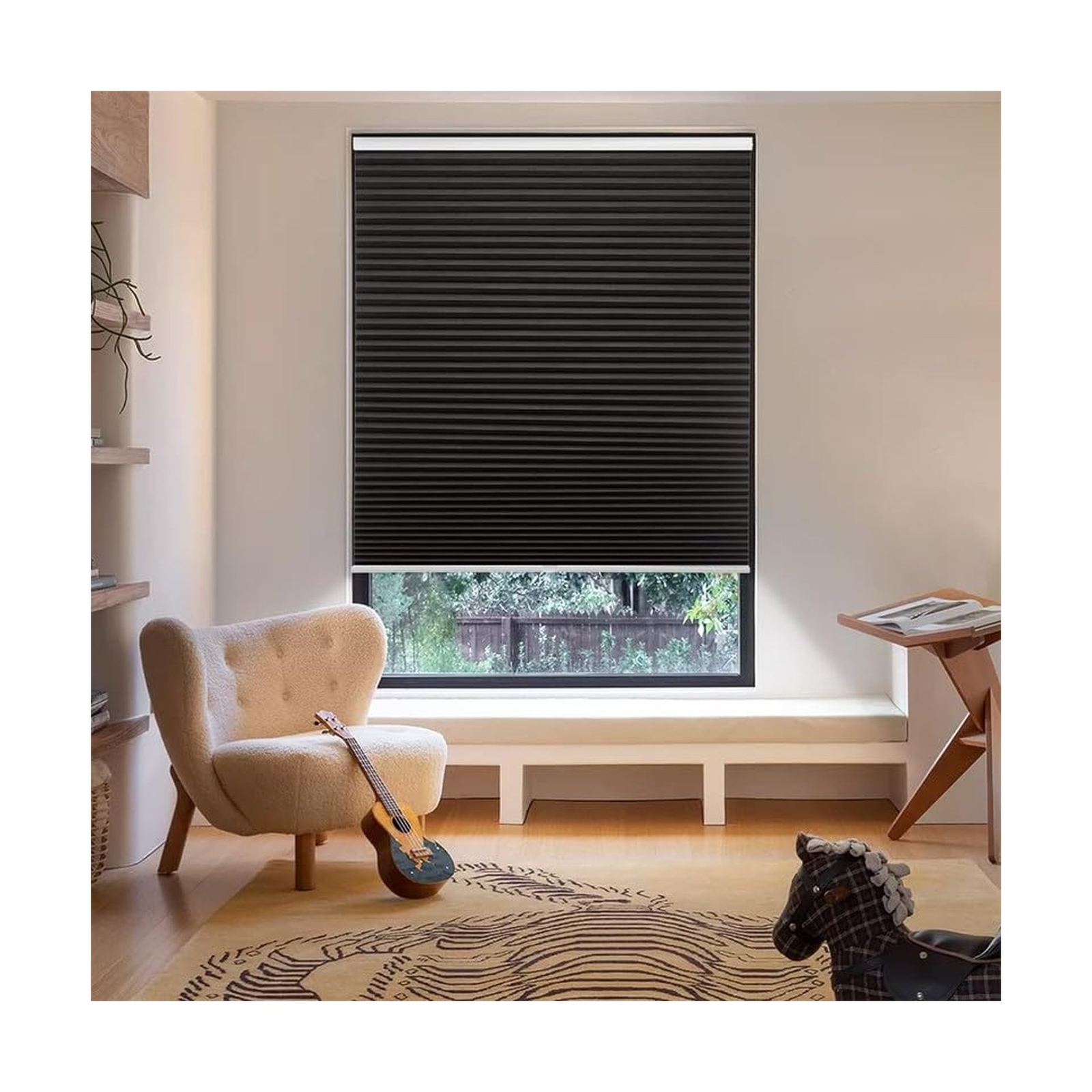 MYshade Cordless Cellular Window Shades No Tools No Drill Blackout Blinds for...