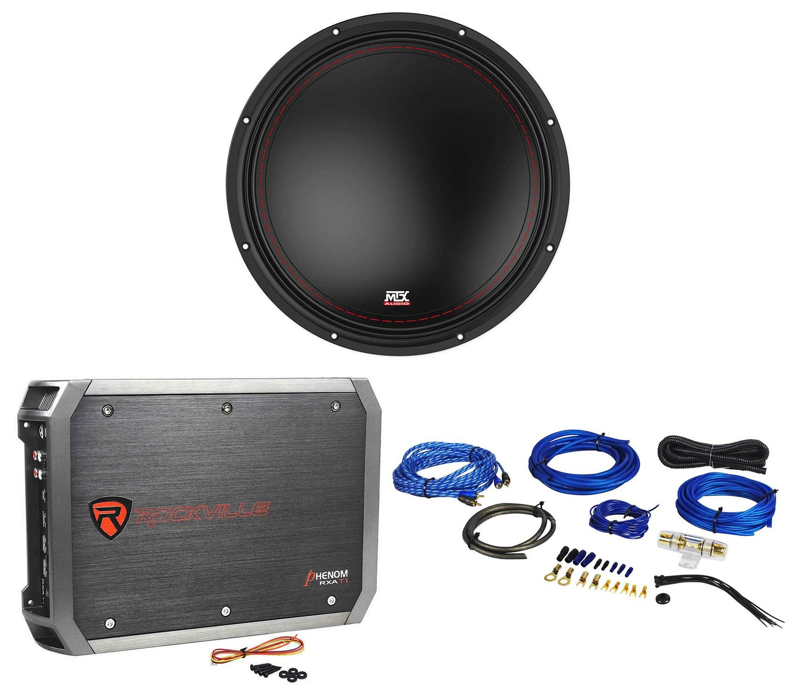 MTX 3512-04 12 500 Вт SVC 4-омный автомобильный Аудио сабвуфер Усилитель Комплект проводов для усилителя 26790₽