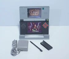 Nintendo DS Lite Nintendo NES Black & Gray Handheld System with Charger & Stylus