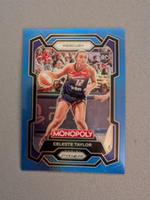 CELESTE TAYLOR #/15 RC SSP! 2024 Panini WNBA Prizm Monopoly Boardwalk Blue RC