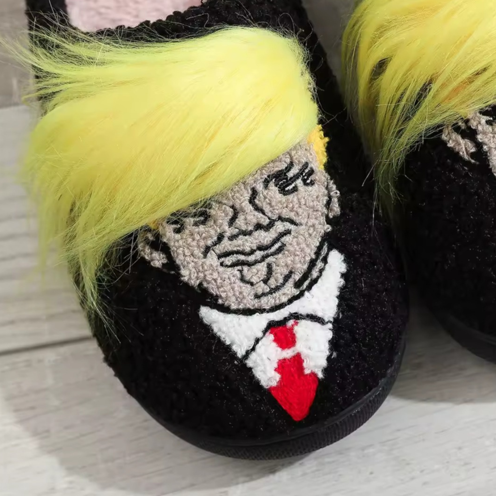 Trump Wig Slippers Non-Slip House Shoes Indoor Outdoor US Men's Size Fun Comfort  -image
