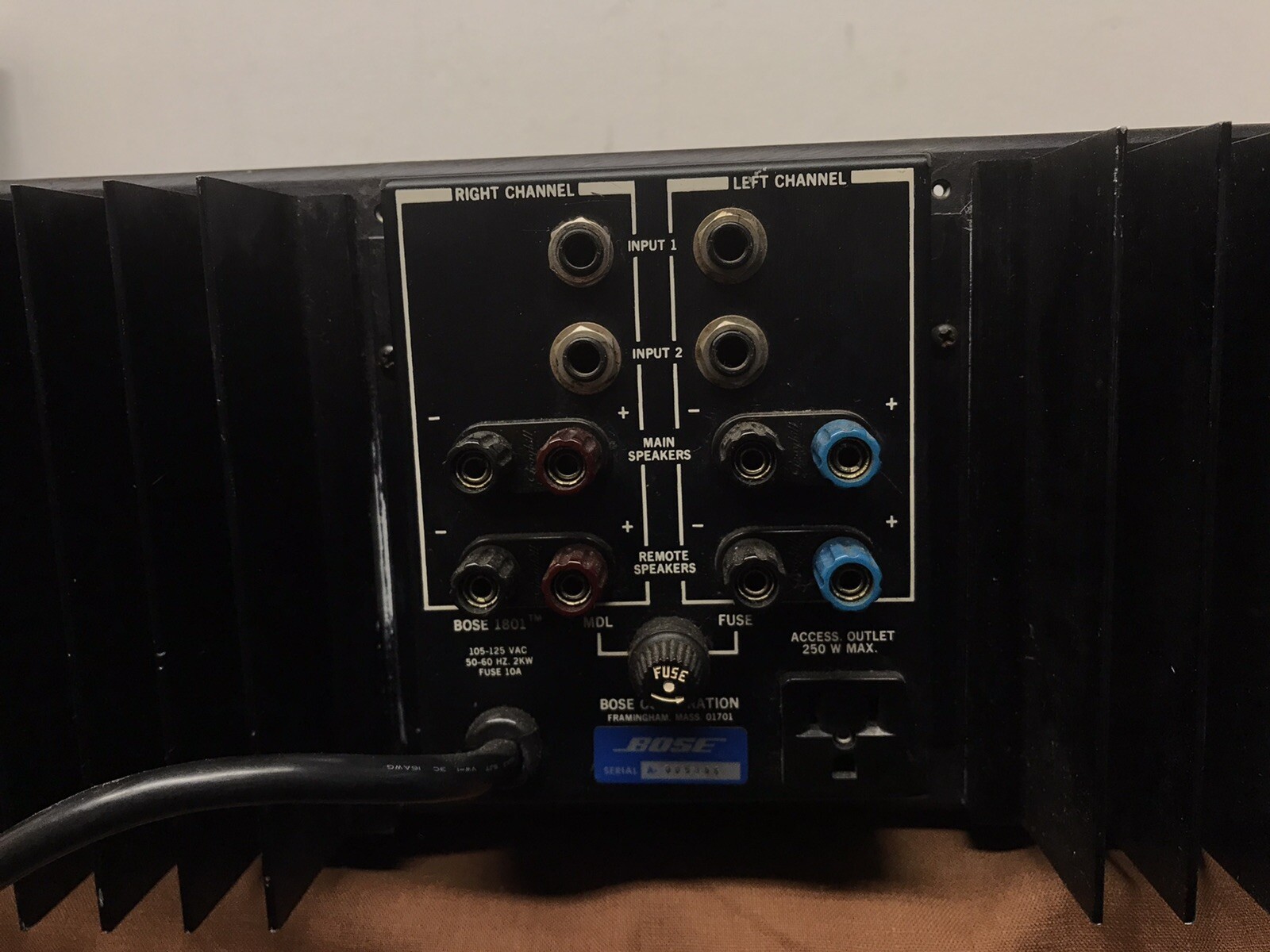 Bose 1801 Vintage Solid State Dual Channel Power Amplifier eBay