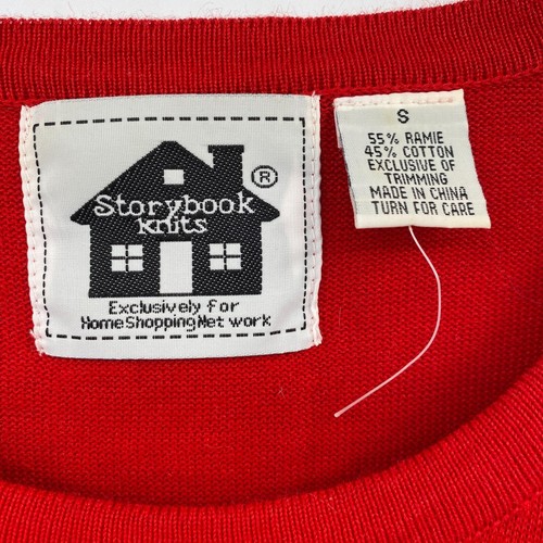 Storybook Knits Perlen Weihnachtsmann Langarm Strick Pullover Gr. Small Pailletten - Bild 6 von 9