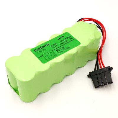 12N-1600SCB Sanyo Cadnica Ni-Cd Battery Pack 12N1600SCB 14.4V 1600mAh with Plug
