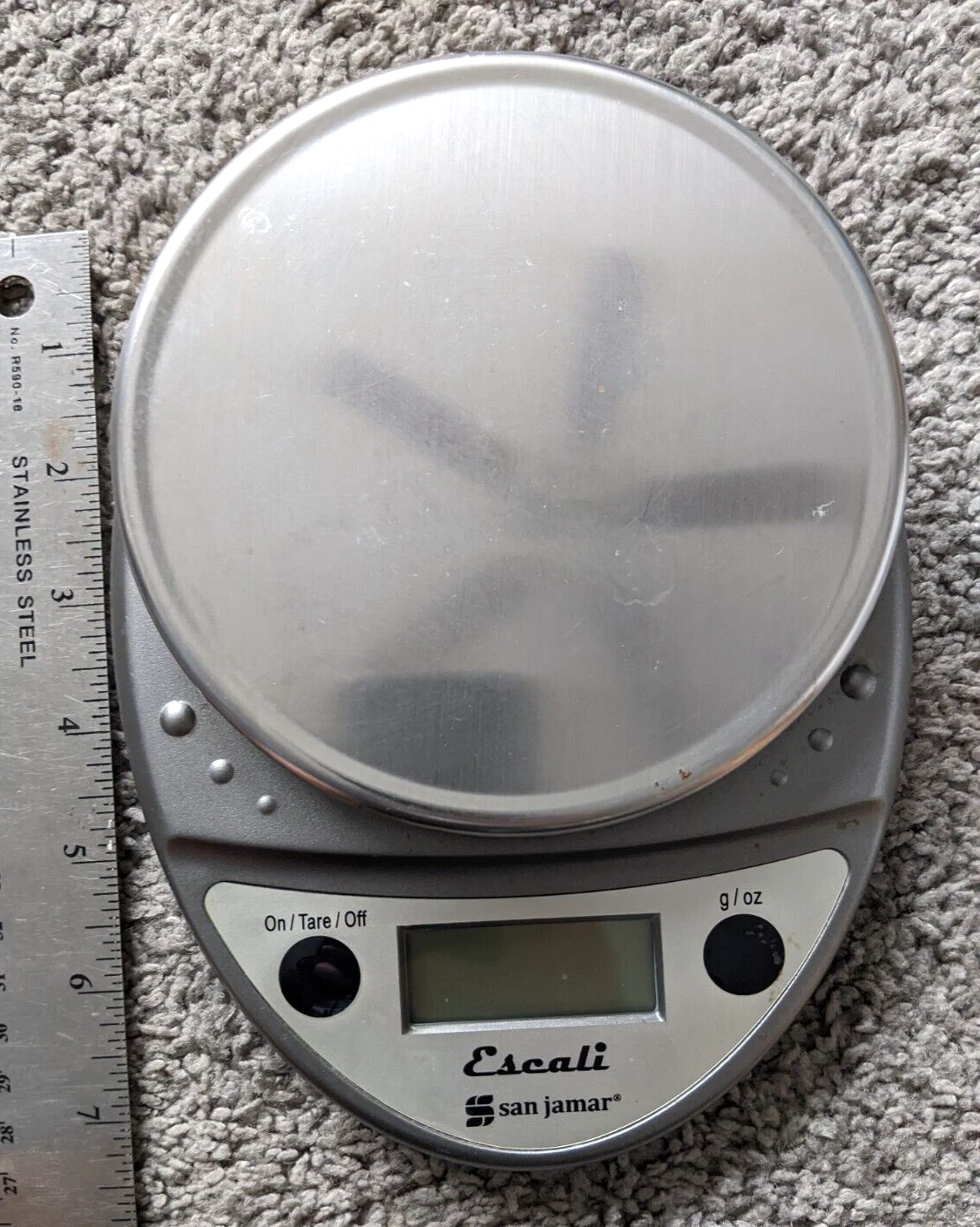 ESCALI SAN JAMAR DIGITAL SCALE STAINLESS TOP COOKING KITCHEN 11LB/5KG SCDGP11M