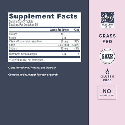 Super Collagen with Vitamin C and Biotin, Skin, Hair and Nails Supplement, In...