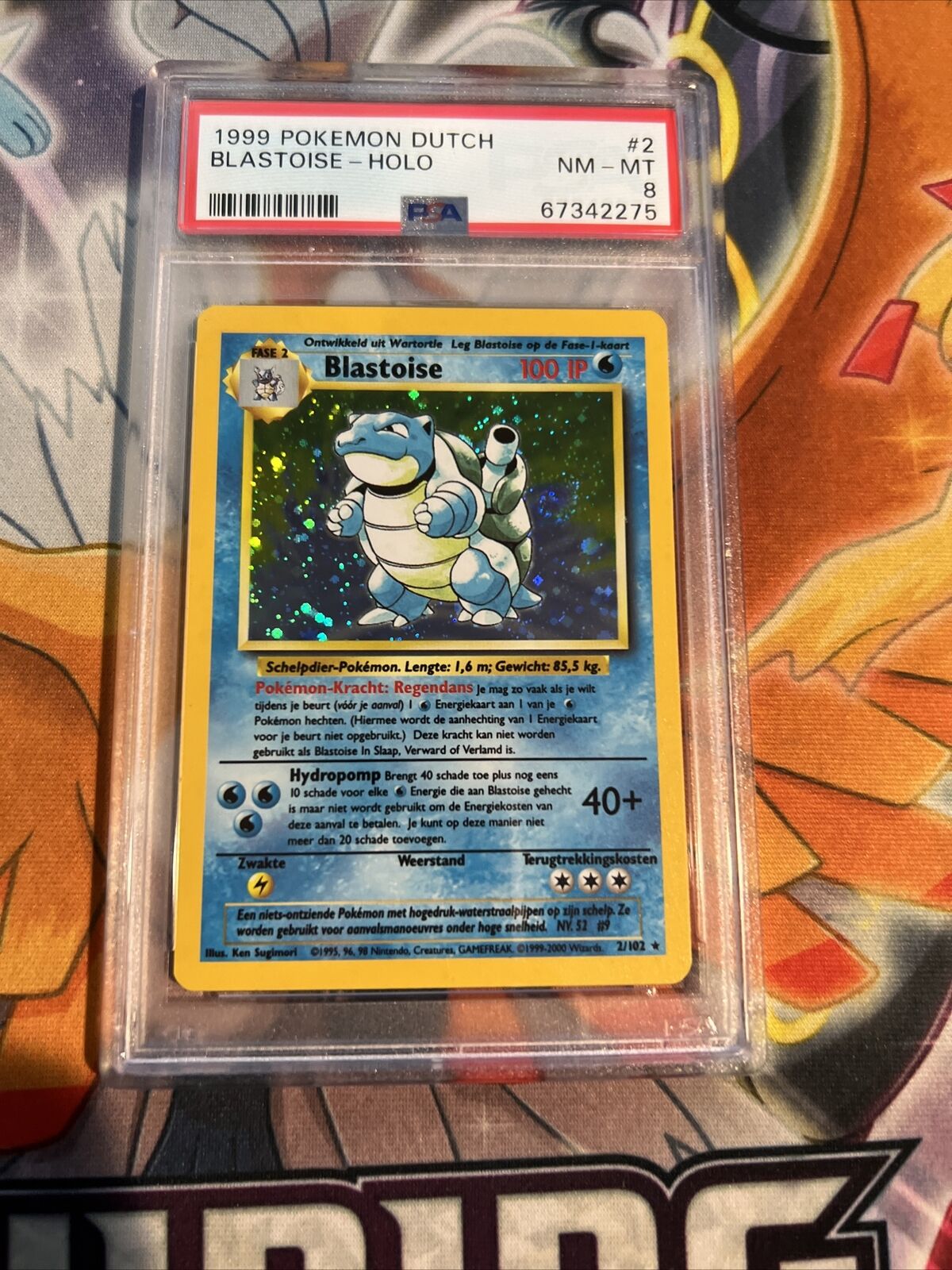 DUTCH BLASTOISE 2/102 #2 Base Set Holo Rare Pokemon TCG 1999 WOTC - PSA 8