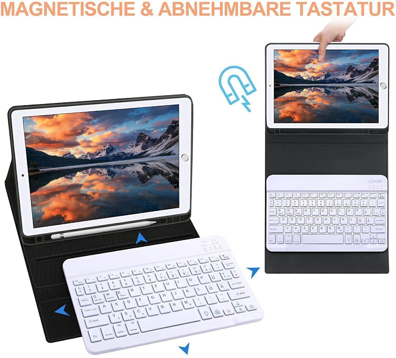 Bluetooth Beleuchtete Tastatur Mit Hülle Für iPad 78910th Gen Air 45 Pro 11