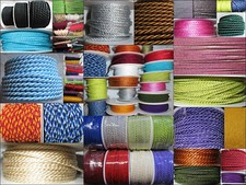 1 m Kordel B&auml;nder Band Schnur verschiedenen St&auml;rken 2mm - 6mm und Farben