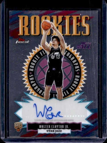 2025-26 Topps Finest Walter Clayton Jr. Auto Autograph RC #RFA-WC Jazz Rookie