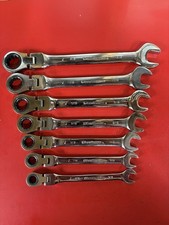 Gearwrench 7pc Sae Flex Head Ratcheting Combination Wrench Set 9700
