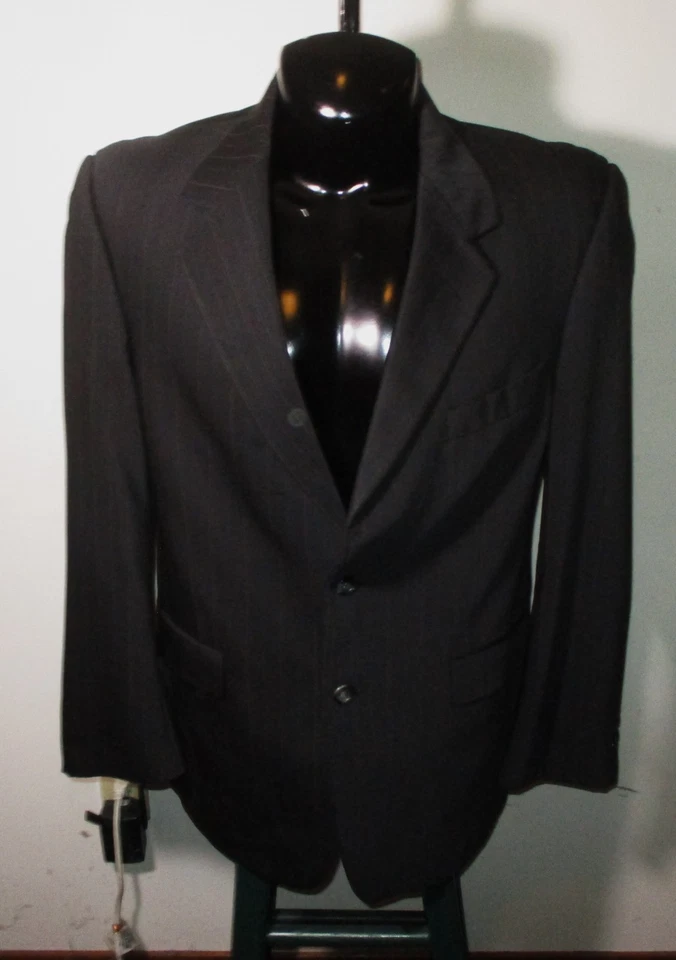 Traje EVAN PICONE gris oscuro 100 % lana 2 piezas para hombre talla 40R, 34X32 Foto 2 de 4