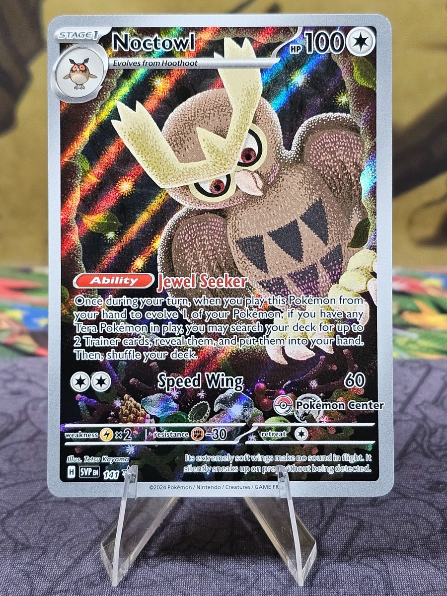 Pokemon Noctowl (Pokemon Center Exclusive) 141 Holo Scarlet & Violet Promo