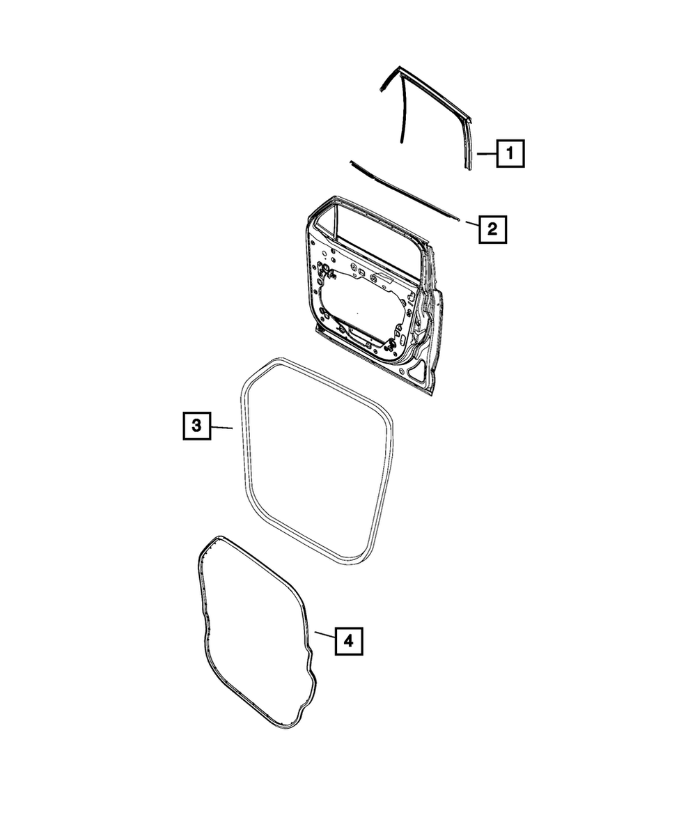 68417348AA 2017-21 JEEP RENEGADE LEFT Front Door Flush Glass