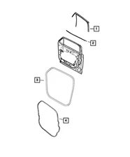 68417348AA 2017-21 JEEP RENEGADE LEFT Front Door Flush Glass Weatherstrip