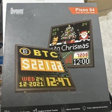 Divoom Pixoo 64 Black Music Visualizer Pixel Art Cloud Digital Frame