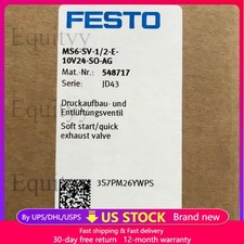 US FREE TAX NEW FESTO MS6-SV-1/2-E-10V24-SO-AG 548717 Vent Valve New