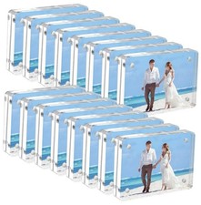 12 PCS Mini Acrylic Picture Frame 2.5x3.5'' Clear Acrylic Business Card Frames