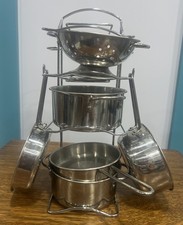 Melissa  Doug Stainless Steel Pots  Pans 7 Piece Set Playset for Kids 3 