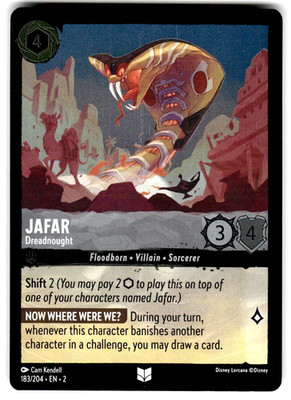 Disney Lorcana Rise of the Floodborn 183/204 EN 2 Jafar - Dreadnought FOIL