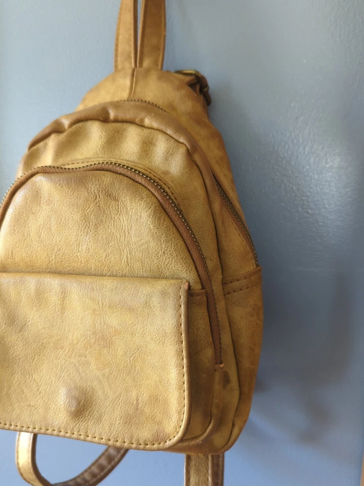 Women's Faux Leather  MINI Backpack  Mossimo Supply Co Light Brown - Image 3 of 4