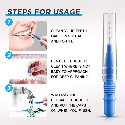 Interdental Brush, Flossing Head,Easy Use Tooth Cleaning Tool 176 Count (2.5m... - Picture 4 of 7