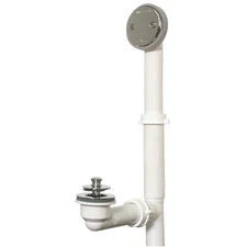 WATCO 500-LT-PVC-CP Shower Drain,16 in Body H,No Grid 6AVL8