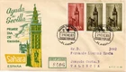 Spanish Sahara 1963 Edifil 215/16 Help Sevilla really circulated (6134)