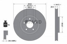 2x Bremsscheibe PAGID 54994NC für RENAULT KOLEOS 1 dCi HY0K 4x4 HY0B HY0C HY0N