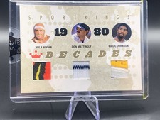 Sport Kings 2007 Decades Gold Memorabilia Hulk Hogan Don Mattingly Magic Johnson
