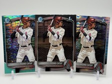 2025 Bowman Chrome Pedro Catuy Lot /125 /399 Pulsar Refractors + Base #BCP-210