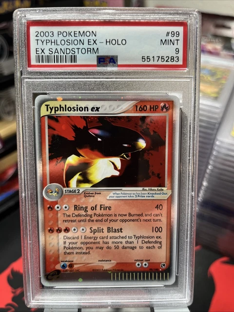 2003 Pokemon EX Sandstorm Typhlosion Holo Rare #99/100 PSA 9