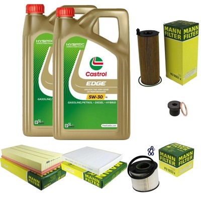 MANN-FILTER Inspektionspaket 10 L Castrol Titanium 5W-30 für VW Touareg 7LA 7L6
