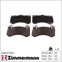Zimmermann 24847.170.1 Bremsbelagsatz FüR Audi A6 C7 A7 A8 D4 4GA 4GF 4G2 4GC