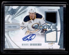 2013-14 SPx Rookie Autograph Dual Jersey Mikhail Grigorenko Auto 280/499 Buffalo