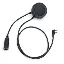 EARMOR Tactical Headset Kenwood Version PTT Military Standard 7.0 Plug Black 